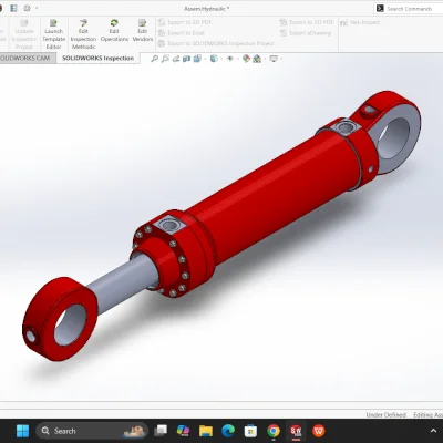 Hydraulic Cylinder  مدلسازی سیلندر هیدرولیکی